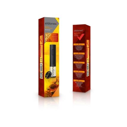 ELDONEX EWO-2100-BK - Abridor de vinho elétrico 4xAA preto