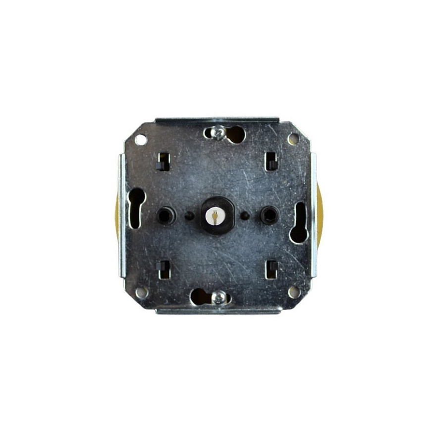 Elhard - Interruptor rotativo de cerâmica estilo retro com moldura nº 1/0, branco