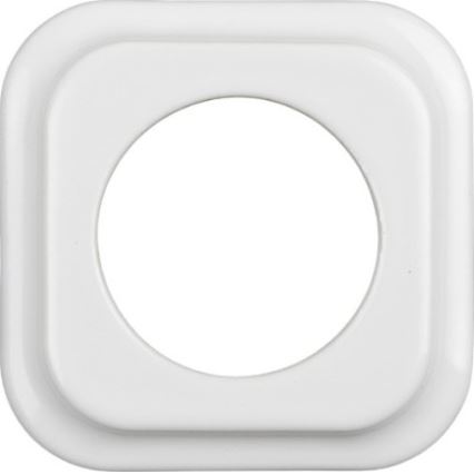 Elhard - Interruptor rotativo de cerâmica estilo retro com moldura nº 1/0, branco