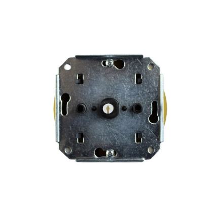 Elhard - Interruptor rotativo retro de escada em cerâmica com moldura n.º 6, preto