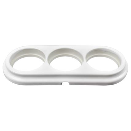 Elhard - Moldura retro tripla em cerâmica branca