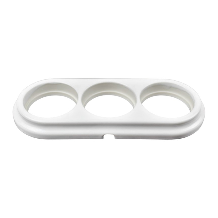 Elhard - Moldura retro tripla em cerâmica branca