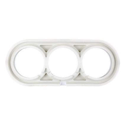 Elhard - Moldura retro tripla em cerâmica branca
