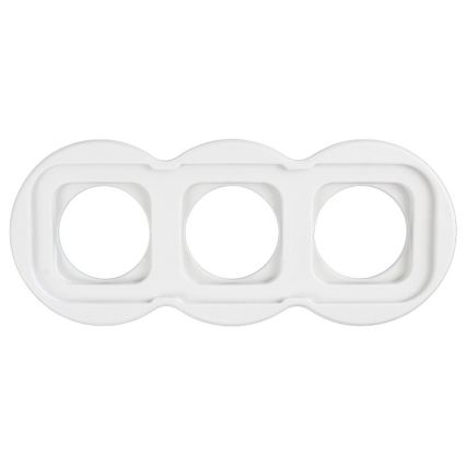 Elhard - Moldura retro tripla em cerâmica branca