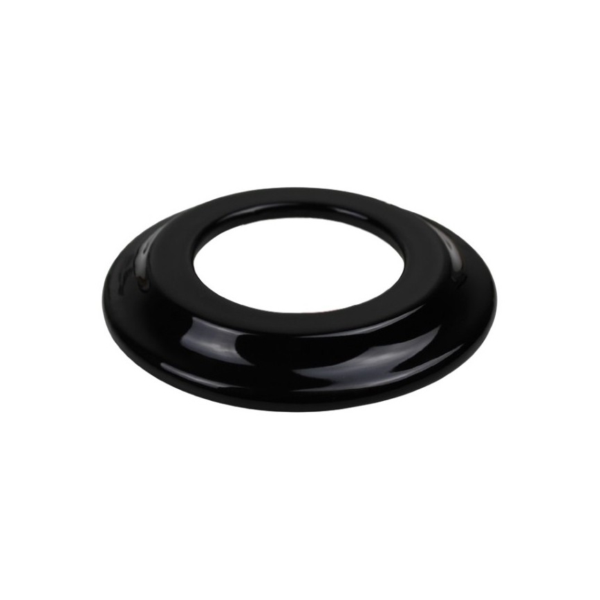 Elhard - Tomada doméstica retro em cerâmica com moldura SCHUKO 230V preta