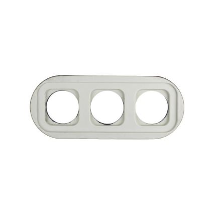 Elhard - Tomada doméstica retro tripla em cerâmica com moldura SCHUKO 230V preta