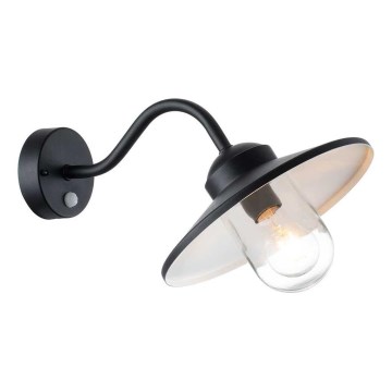 Elstead - Aplique de parede exterior com sensor KLAMPENBORG 1xE27/60W/230V IP44