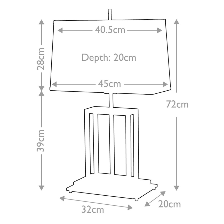 Elstead - Candeeiro de mesa ATLAS 1xE27/60W/230V