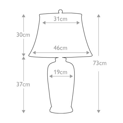 Elstead - Candeeiro de mesa AZUL TRADITIONAL 1xE27/60W/230V