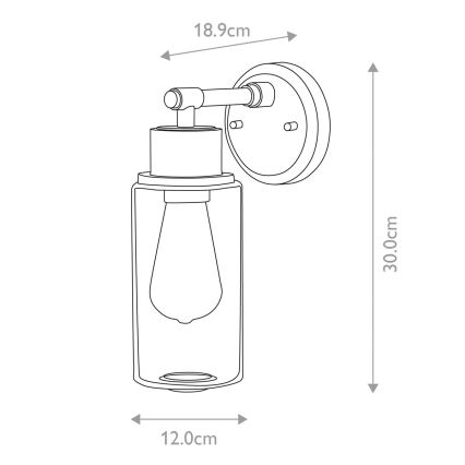 Elstead BATH-MORVAH1-W - Iluminação de parede de casa de banho MORVAH 1xE27/60W/230V IP44 branca