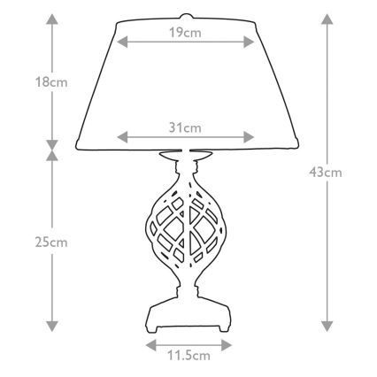 Elstead - Candeeiro de mesa BELFRY 1xE27/60W/230V