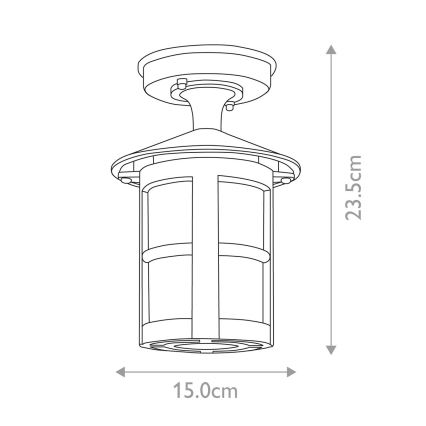 Elstead BL21A-BLACK - Candelabro fixo exterior HEREFORD 1xE27/100W/230V IP43