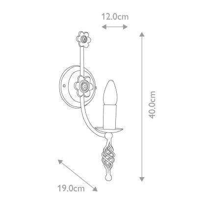 Elstead - Iluminação de parede BELFRY 1xE14/60W/230V