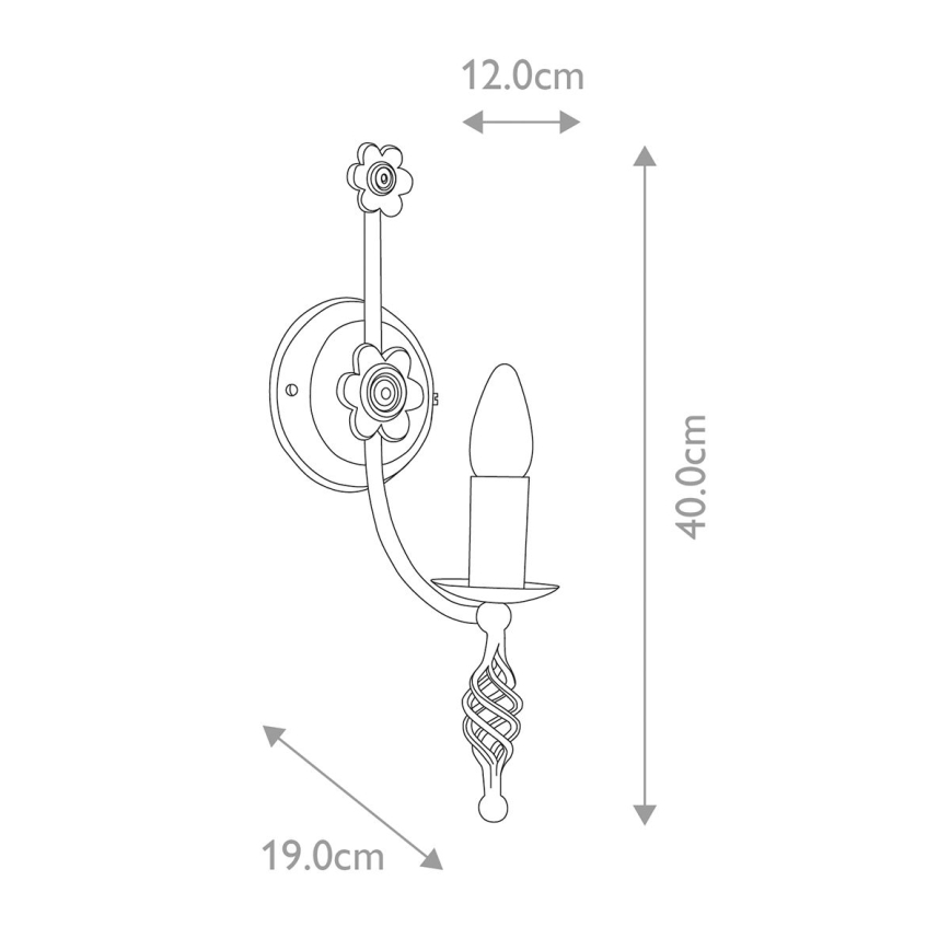 Elstead - Iluminação de parede BELFRY 1xE14/60W/230V