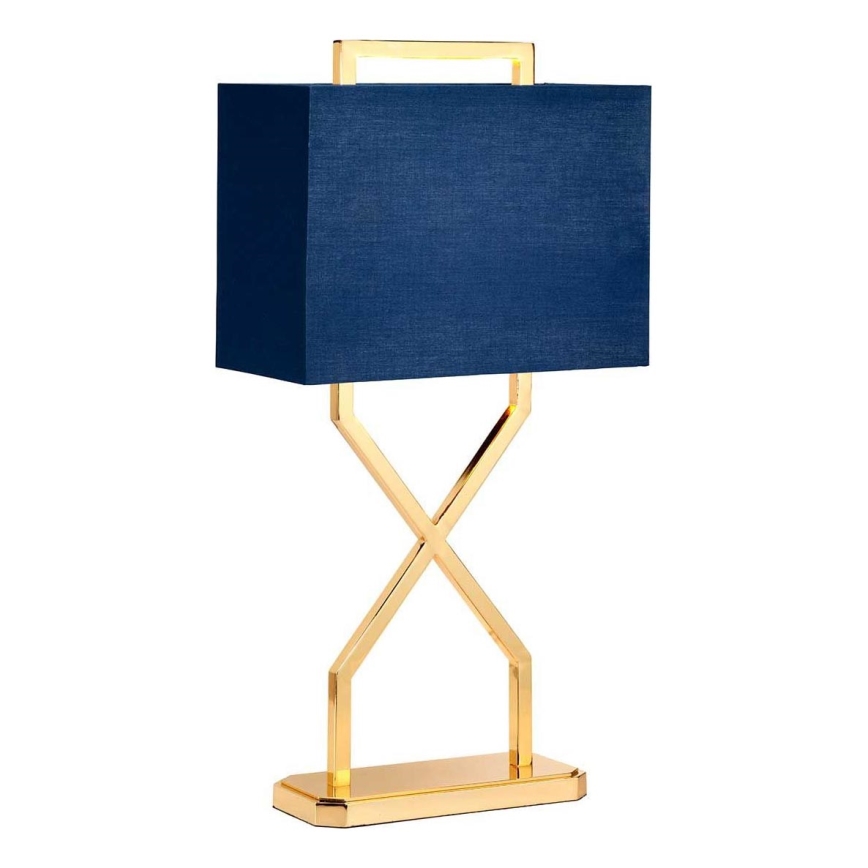 Elstead - Candeeiro de mesa CROSS 1xE27/60W/230V dourado/azul