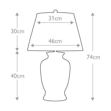 Elstead - Candeeiro de mesa MORRIS 1xE27/60W/230V