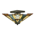 Elstead - Candeeiro de tecto Tiffany INGLENOOK 2xE27/60W/230V