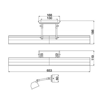 Elstead - Iluminador para quadros CHAWTON 4xE14/40W/230V cromado brilhante