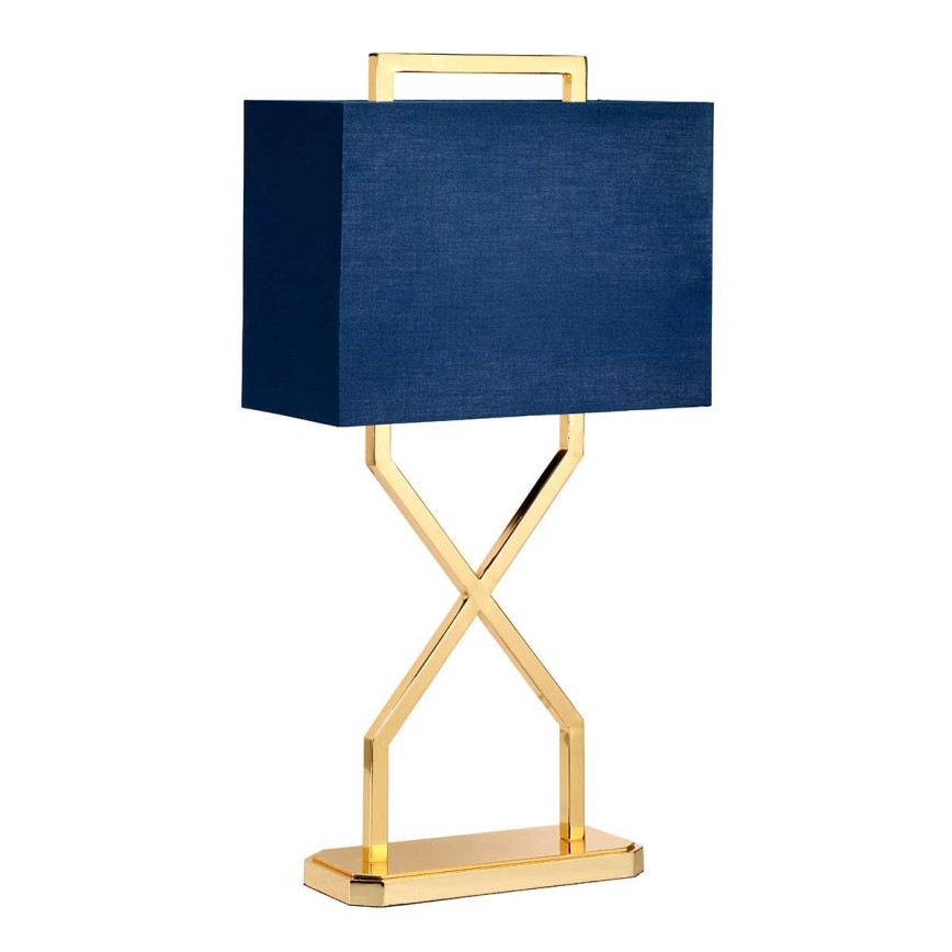 Elstead - Candeeiro de mesa CROSS 1xE27/60W/230V dourado/azul