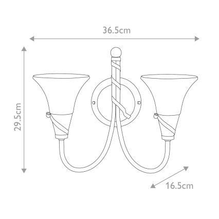 Elstead - Iluminação de parede EMILY 2xE14/40W/230V
