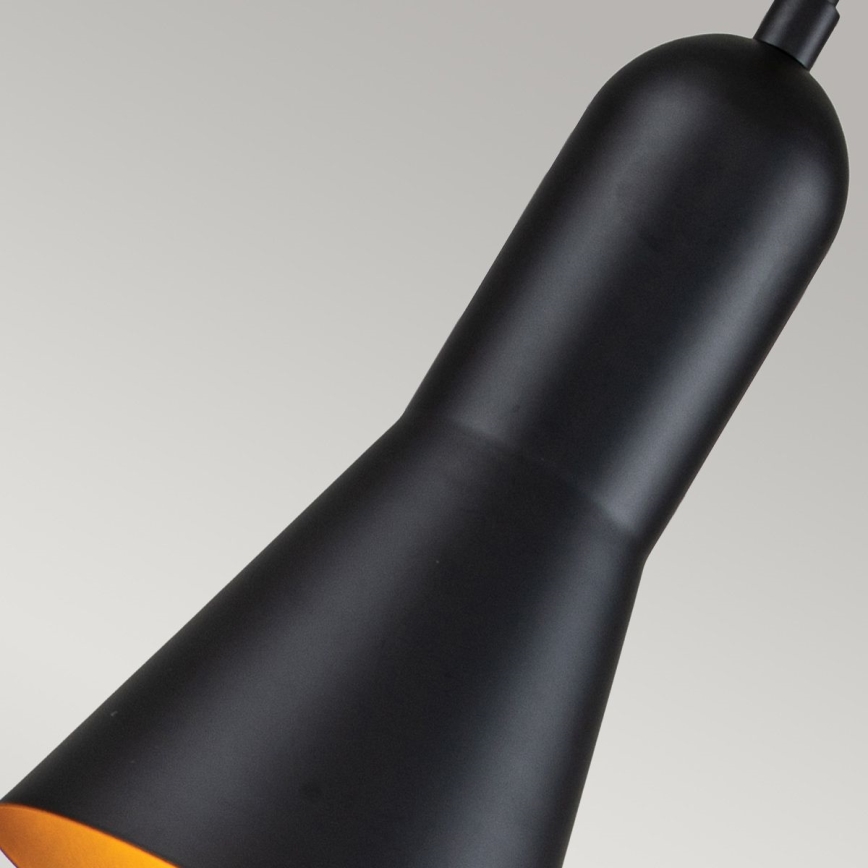 Elstead - Candeeiro suspenso ETOILE 1xE27/60W/230V diâmetro 13,3 cm preto