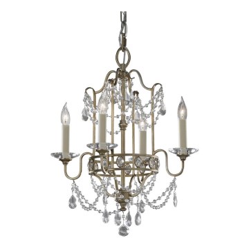 Elstead FE-GIANNA4 - Candelabro suspenso de cristal GIANNA 4xE14/60W/230V