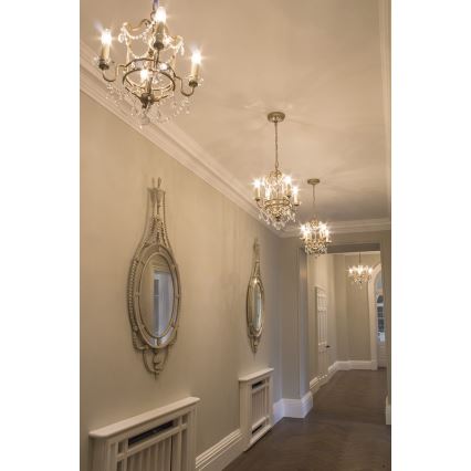 Elstead FE-GIANNA4 - Candelabro suspenso de cristal GIANNA 4xE14/60W/230V