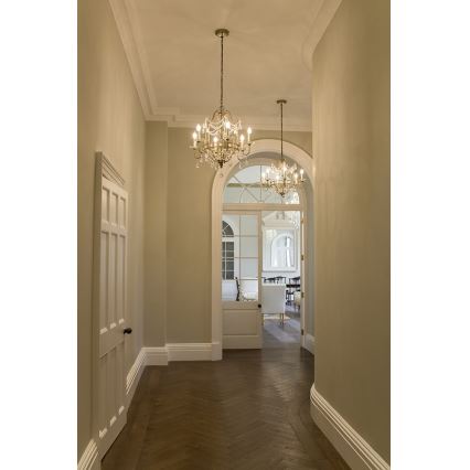 Elstead FE-GIANNA4 - Candelabro suspenso de cristal GIANNA 4xE14/60W/230V