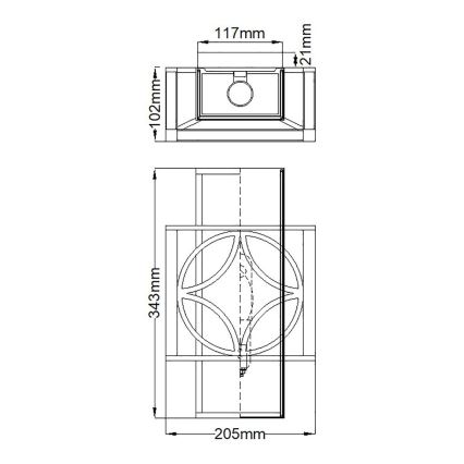 Elstead FE-REMY1 - Iluminação de parede REMY 1xE14/60W/230V