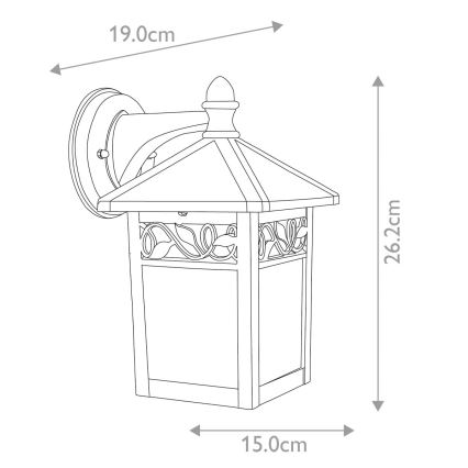 Elstead GZH-WC2 - Iluminação de parede exterior WINCHCOMBE 1xE27/60W/230V IP44