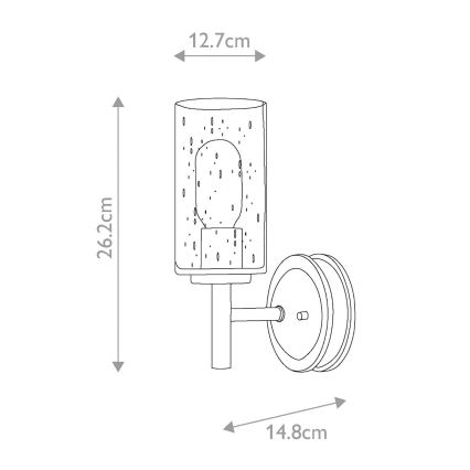 Elstead HK-COLLIER1 - Iluminação de parede COLLIER 1xE27/100W/230V