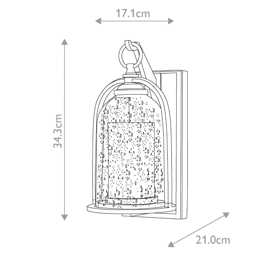 Elstead HK-QUINCY-S - Iluminação de parede exterior QUINCY 1xE27/100W/230V IP44