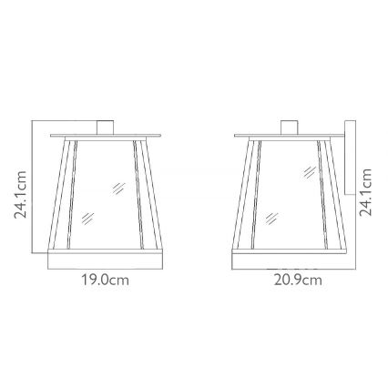 Elstead HK-WALKER2-S - Iluminação de parede exterior WALKER 1xE27/100W/230V IP44