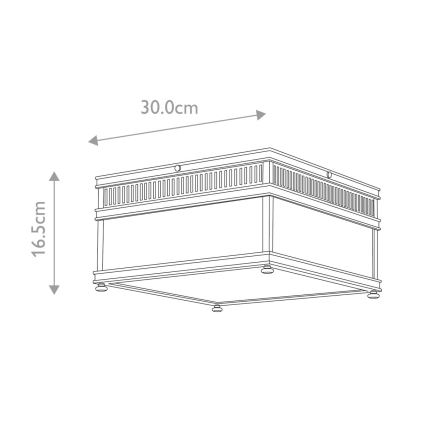 Elstead - Candeeiro de tecto exterior HOLBORN 2xE27/60W/230V IP44 dourado