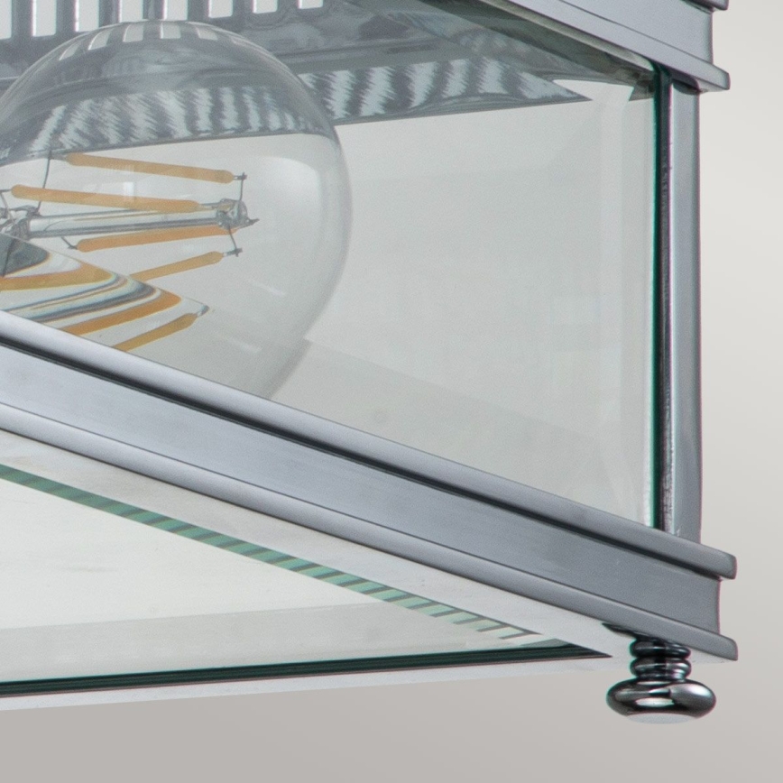 Elstead - Candeeiro de tecto para exterior HOLBORN 2xE27/60W/230V IP44 cromado brilhante