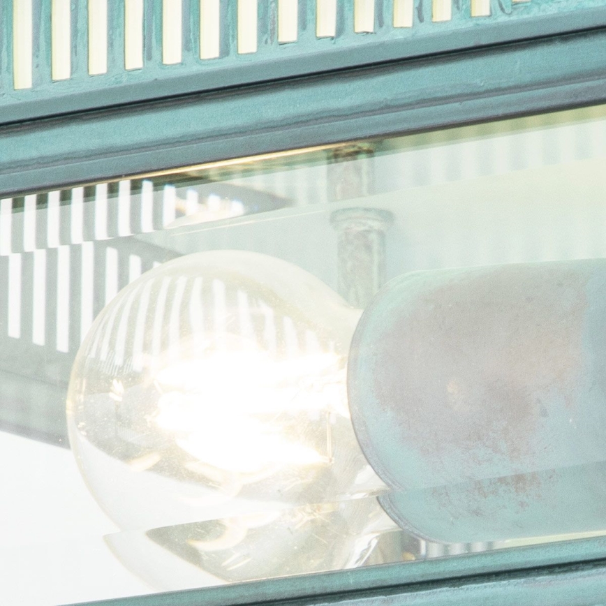 Elstead - Candeeiro de tecto para exterior HOLBORN 2xE27/60W/230V IP44 turquesa