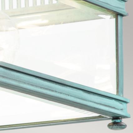 Elstead - Candeeiro de tecto para exterior HOLBORN 2xE27/60W/230V IP44 turquesa