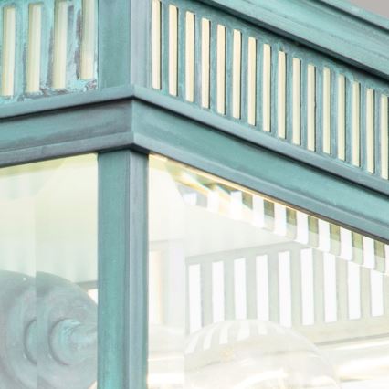 Elstead - Candeeiro de tecto para exterior HOLBORN 2xE27/60W/230V IP44 turquesa