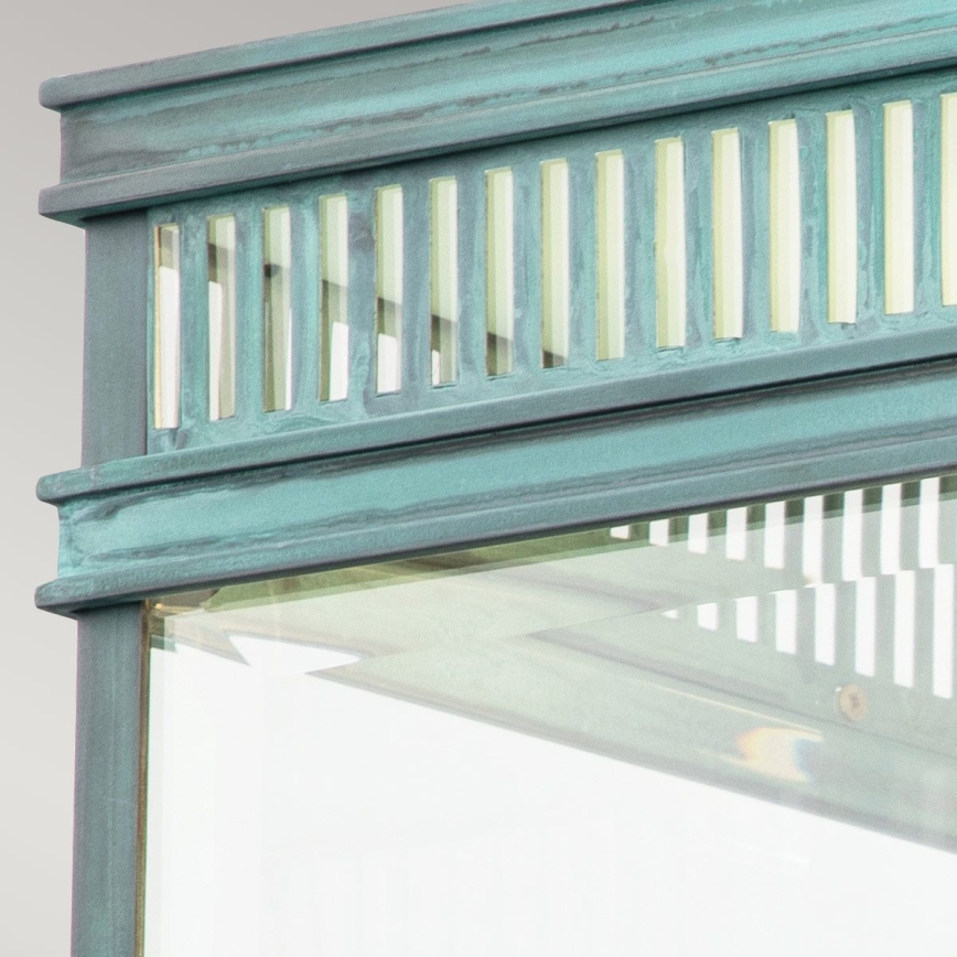 Elstead - Candeeiro de tecto para exterior HOLBORN 2xE27/60W/230V IP44 turquesa