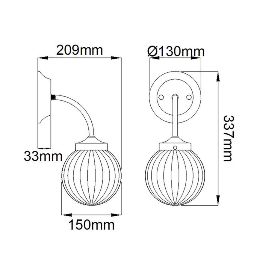 Elstead - Iluminação de parede COSMOS 1xE14/60W/230V branco/latão