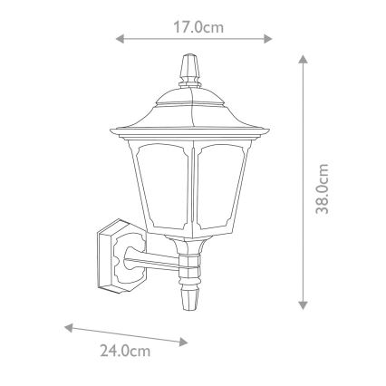 Elstead - Iluminação de parede exterior CHAPEL 1xE27/100W/230V IP44