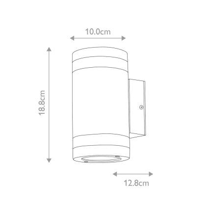 Elstead - Iluminação de parede exterior LED MAGNUS 2xGX53/9W/230V IP44