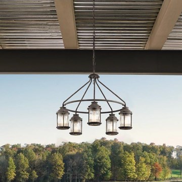 Elstead KL-ASHLANDBAY-5P - Candeeiro exterior ASHLAND 5xE27/60W/230V IP44