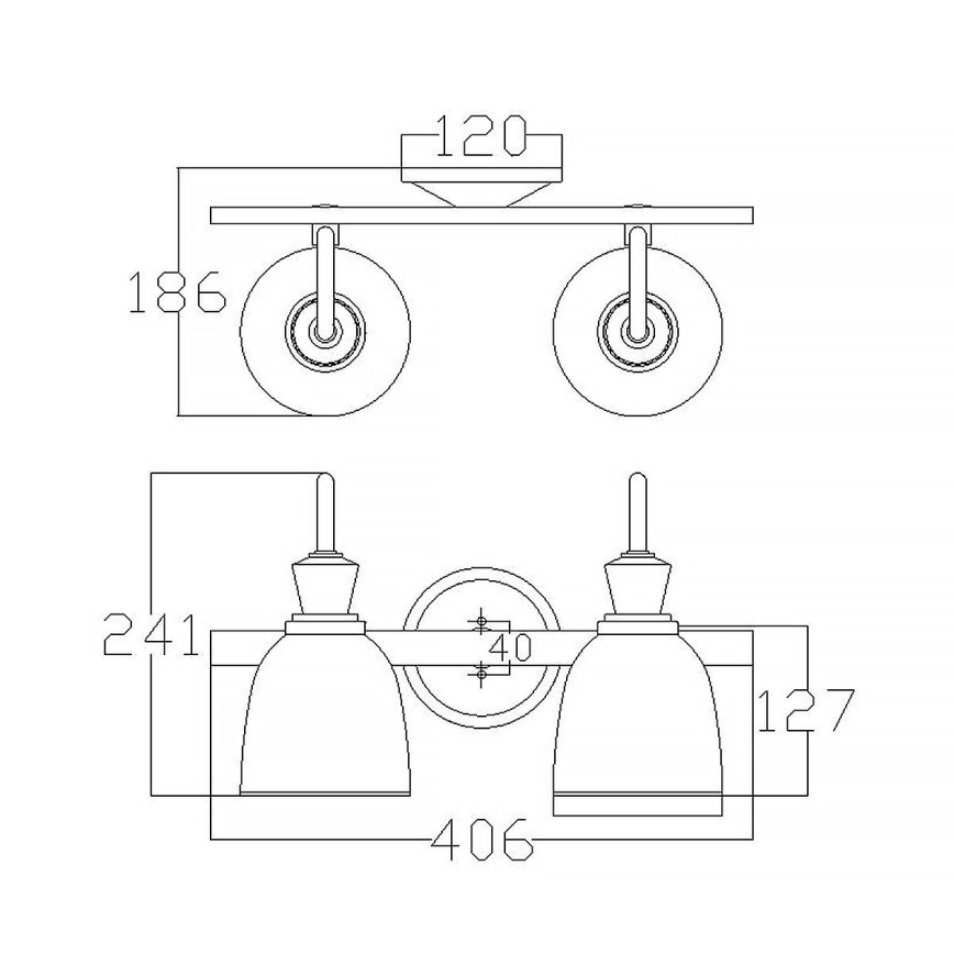 Elstead KL-CORA2-BATH - Iluminação de parede de casa de banho LED CORA 2xG9/3W/230V IP44