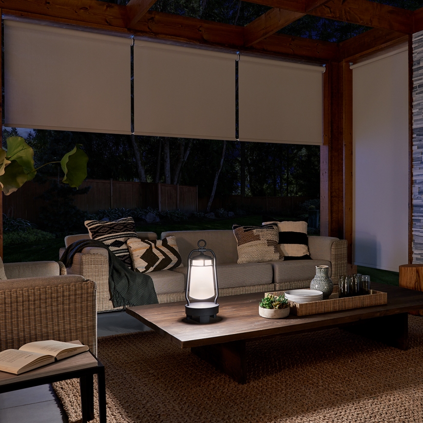 Elstead - Candeeiro exterior com coluna LYNDON 3W/230V IP44 8800 mAh