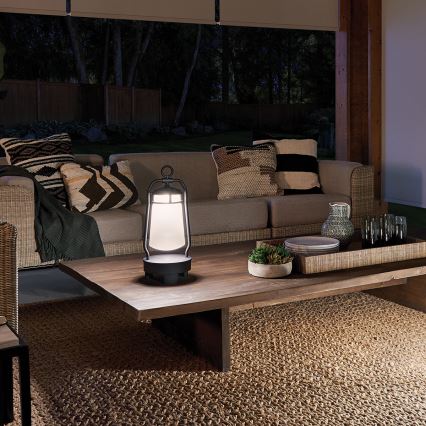 Elstead - Candeeiro exterior com coluna LYNDON 3W/230V IP44 8800 mAh