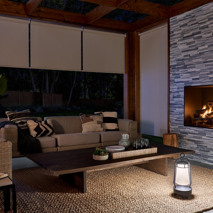 Elstead - Candeeiro exterior com coluna LYNDON 3W/230V IP44 8800 mAh