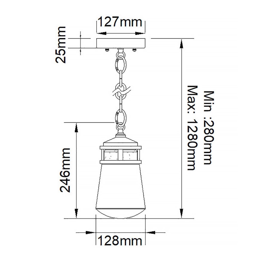 Elstead KL-LYNDON8-S-AZ - Candelabro exterior LYNDON 1xE27/75W/230V IP44 antracite