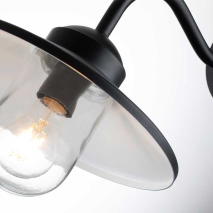 Elstead - Aplique de parede exterior com sensor KLAMPENBORG 1xE27/60W/230V IP44