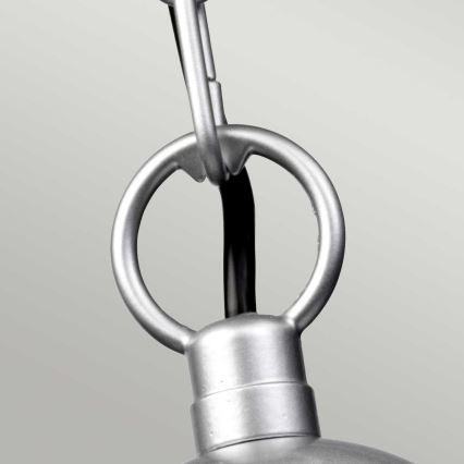 Elstead - Lustre exterior suspenso por corrente KLAMPENBORG 1xE27/60W/230V IP44 cromado mate